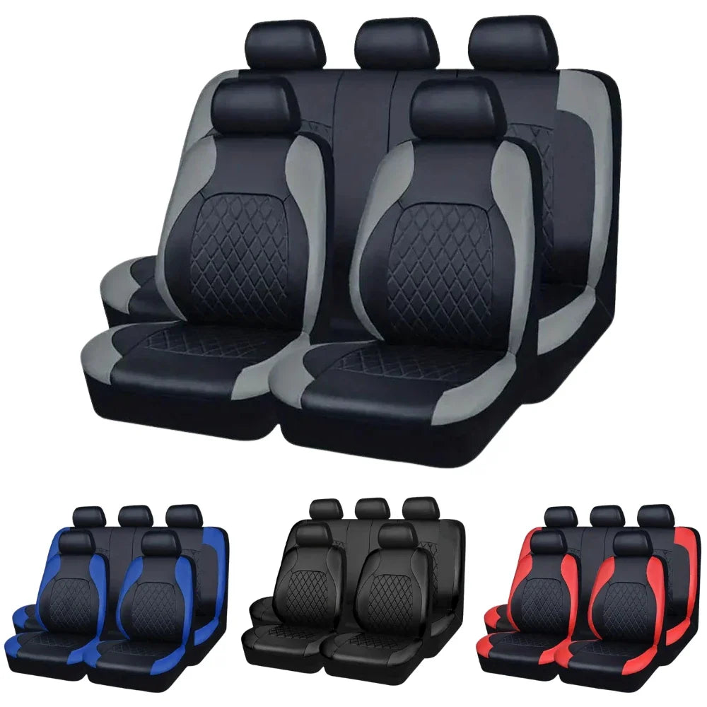 Sleek Black Car Seat Covers